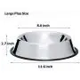 Mlife Stainless Steel Dog Bowl with Rubber Base for Small/Medium/Large Dogs, Pets Feeder Bowl and Water Bowl Perfect Choice (Set of 2) Mlife Stainless Steel Dog Bowl with Rubber Base for Small/Medium/Large Dogs, Pets Feeder Bowl and Water Bowl Perfect Choice (Set of 2)