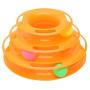 Chenyouwen Pet Toys Great Interactive 3 Layers Tower of Tracks Balls Cat Toy (Orange) (Color : Orange)