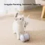 HIPIPET Robotic Interactive Cat Toy with Teasing Feather, USB Charging, Irregular Moving, Large Capacity Battery Automatic Cat Toy for Kitten Cats