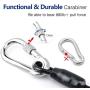 Pawaboo Dog Car Safety Seat Belt, Restraint Chew-Proof Vehicle Seat Belt Coated Steel Rope with Clip Strap, Heavy Duty Carabiner, Attach to Latch Bar, Headrest Support Rod