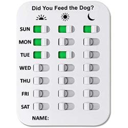 Keegud DIY Pet Feeding Reminder，Did You Feed The Dog/Cat/Fish/Pet/Your Kid? Did You Take Your Medicine? 3 Times A Day Reminder for Puppy/Kids/Old People