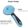 DTTO Dogs Brush & Cats Brush, Self Cleaning Pet Slicker Brush Professional Pet Grooming Brush for Small, Medium & Large Dogs and Cats, with Short to Long Hair,Blue