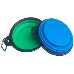 leqingchun Portable Travel Bowl Silicone pet Bowl, Collapsible Dog Bowl, cat Bowl Water Supply Travel Bowl