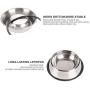 Petworld Paragon Stainless Steel Dog Bowl with Noise Reduction Non-Slip Rubber Base & Solid Durable Easy-Cleaning Anti-Rust Water and Food Feeder for Dogs and Cats