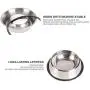 Petworld Paragon Stainless Steel Dog Bowl with Noise Reduction Non-Slip Rubber Base & Solid Durable Easy-Cleaning Anti-Rust Water and Food Feeder for Dogs and Cats Petworld Paragon Stainless Steel Dog Bowl with Noise Reduction Non-Slip Rubber Base & Solid Durable Easy-Cleaning Anti-Rust Water and Food Feeder for Dogs and Cats