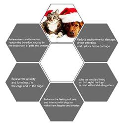Gbrand Dog Chew Toys, Durable Tumbler Food Grade TPE Teeth Cleaning Toothbrush Bite Resistant Toy for Small and Medium Dogs, 9.4x8.8cm