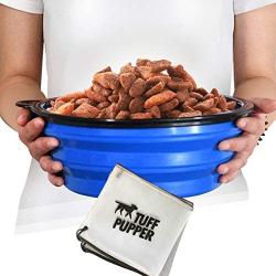 Tuff Pupper Super Big Slurp Collapsible Dog Bowls | Available in 100oz/60oz/40oz Sizes | Convenient Dog Travel Bowl | Keeps Pups Hydrated and Full | Portable Dog Water Bowl & Travel Bowl for Pets
