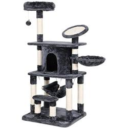 FEANDREA Cat Tree Multi-Level Cat Play House Sisal Scratching Pad and Posts PCT25G