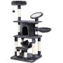 FEANDREA Cat Tree Multi-Level Cat Play House Sisal Scratching Pad and Posts PCT25G