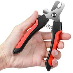 Dog Nail Clippers and Trimmers with Safety Guard to Avoid Over Cutting Nails & Free Nail File Razor Sharp Blades Professional Pet Grooming Claw Care Cutting Nails Tool for Large and Small Animals