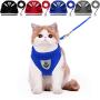 YujueShop Cat Harness and Leash Pet Vest Small Dog Harness Escape Proof Reflective Re-Adjustable Walking Soft Mesh with Pet Leash for Cats Puppies Pets