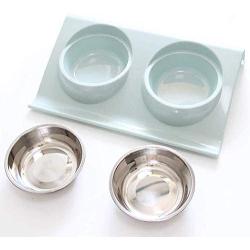 Wyxy Pet Feeder Double Stainless Steel Bowl for Dog Bowl and cat Bowl for Food and Water, Suitable for Small/Medium/Large Dog and cat