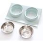 Wyxy Pet Feeder Double Stainless Steel Bowl for Dog Bowl and cat Bowl for Food and Water, Suitable for Small/Medium/Large Dog and cat