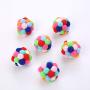 Pet Cat Toy Fun Adorable with Colorful Plush Ball Box Packing for Cats and Kittens, Colorful Soft Dog Balls Pet Toys for Puppy, Cats, 1PC