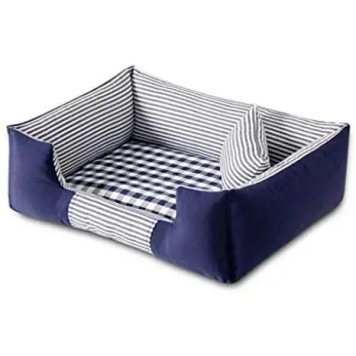 Pet Bed- Independent Liner All-Around Washable Pet Litter Green Printing and Dyeing Comfortable and Tasteless Kennel Segmentation Process is Not Easy to Collapse Cat House (Color : Lange-L)