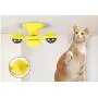 USAMS Windmill Cat Toy, Pet Interactive Puzzle Training Turntable Teasing Toys, Scratching Tickle Cats Hair Brush, Built-in Rotating and Suction Cup Base
