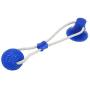 Feilifan Pet Molar Bite Toy, Multifunction Interactive Self-Playing Rubber Ball Toy with Suction Cup Molar Chew Toy Cleaning Teeth for Dogs (Green/Blue, 1 Pack)