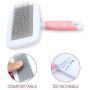 BAIYA Pet Grooming Comb Brush Tools Self Cleaning Slicker Brush for Dog/Cat- Gently Removes Loose Undercoat, Mats and Tangled Hair