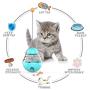 PAOPO Cat Slow Feeder Ball,Cat Food Dispenser Slow Eating Interactive Cat Toy Ball Detachable Tumbler Shaped Pet Treat Ball