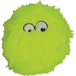 goDog Just For Me Furballz with Chew Guard Tough Plush Dog Toy, Lime, Small
