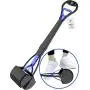 TIMINGILA 28'' Long Handle Pet Pooper Scooper for Dogs and Cats with High Strength Material and Durable Spring Easy to Use for Grass, Dirt, Gravel Pick Up (Navy)