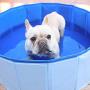 BODISEINT PVC Pet Swimming Pool Foldable Pet Pool for Cat Puppy Dog Bathing Pool Child Bathtub Kiddie Pool Beach Outdoor Play Summer Water Fun