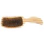 Bass Brushes | The Green Brush | Style & Detangle Pet Brush | 100% Bamboo Pin | Pure Bamboo Handle | Semi S'' Style | Striped Finish | Model 19P