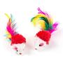Pet Cat Chew Interactive Feather Mouse Cartoon Toy, Sarahair Cat Kitten Teaser Play Catch Colorful Plsh Mice Toy Cat Kitten Scratch Anime Dolls Toy Pet Cat Kitten Training Toy Gift Supplies 5pc Random