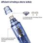 Croci Dog Nail Grinder with LED Light Quiet 15h Working Time - Professional 2-Speed Pet Nail Trimmer Electric Rechargeable Pet Nail Grinder Nail File for Large Medium Small Dogs and Cats