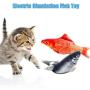 2 Pack Electric Moving Fish Cat Toy, Realistic Plush Simulation Electric Wagging Fish Cat Toy Catnip Kicker Toys, Funny Interactive Pets Pillow Chew Bite Kick Supplies for Cat Kitten Kitty