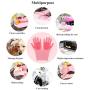 nobrand Pet Grooming Gloves Dog Cat Bathing Shampoo Brush,Advanced Silicone Hair Removal Gloves with high Density Teeth for Cats,Dogs