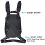 PetBonus Denim Front Kangaroo Pouch Dog Carrier, Wide Straps with Shoulder Pads, Adjustable and Legs Out Pet Backpack Carrier, for Walking, Travel, Hiking, Camping