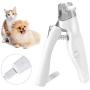 Hachtecpet Dog Pet Nail Clippers: Safe Rechargeable Professional Grooming Trimmer with LED Light |Hidden Nail File for Large Small Puppy Cats
