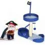 HONGGE Cat Tree, Pirate Ship Cat Tower Sisal Scratching Posts Dangling 2 Ball 75x65x26cm HONGGE Cat Tree, Pirate Ship Cat Tower Sisal Scratching Posts Dangling 2 Ball 75x65x26cm