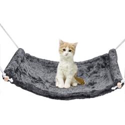 None brand SYANDLVY Cat Hammock for Cat Cage Chair, Hanging Pet Cage Hammock, Ferret Hammock and Bed, Sisal Rope Cat Toys,Soft and Durable Pet Bed for Rat Puppy or Small Animal