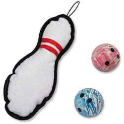 Best Pet Supplies 3-in-1 Sports Toy Set for Small and Medium Dogs, Tough Interactive Squeaky Chew Toy