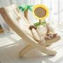 Large Cat Hammock Sturdy Chair Cat Bed with Scratching Pad and Hang Ball Toys, Hanging Soft Pet Bed for Kitten Ferret Pubby,Self Warming Cat Bed Cushion
