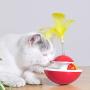 ocijf179 Cat Toy Cats Kitten Tumbler Rolling Feather Bell Ball Toy Play Interactive Pet Supplies - Red