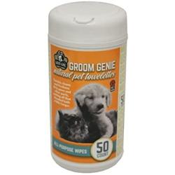 Multipet 68504 50 Count Groom Genie Daily Clean Pet Wipes Tube