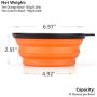 lesotc Collapsible Dog Bowl,2 Pack Silicone Fodable Water Food Bowls for Dogs Cats,Portable Expandable Pet Feeding Watering Cup Dish for Walking Parking Traveling with 2 Carabiners,BPA Free
