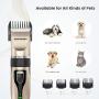 IOKHERIA Dog Grooming Clippers,Professional USB Rechargeable Cordless Dog Clippers Kit,Heavy Duty 12V High Power Low Noise Dog Hair Clippers with LED Display for Large Dogs, Cats, and Other Pets