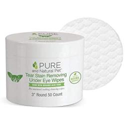 Pure and Natural Pet - Tear Stain Removing Under Eye Wipes 50 Wipes (PN229)