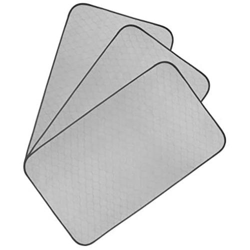 Highly Absorbent Reusable Washable Pet Training Pads with Waterproof Bottom (Pack of 3) Grey Fit Standard Cage (XL)