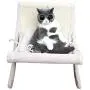 Large Cat Hammock Sturdy Chair Cat Bed with Scratching Pad and Hang Ball Toys, Hanging Soft Pet Bed for Kitten Ferret Pubby,Self Warming Cat Bed Cushion