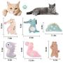 ELOPAW Catnip Toys for Indoor Cats 6 Pcs Cat Toys with Catnip Interactive Kitty Plush Chew Toys
