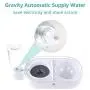 ELSPET 2 in1 Cats Gravity Waterer/Cats Food Bowl, Anti-Spill Raised Side/Anti-Slip Base, Pet Automatic Water Dispenser with Detachable Bowl and 500ml Water Bottle ELSPET 2 in1 Cats Gravity Waterer/Cats Food Bowl, Anti-Spill Raised Side/Anti-Slip Base, Pet Automatic Water Dispenser with Detachable Bowl and 500ml Water Bottle
