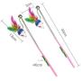 Ttzz Cat Teaser,Mouse Shape Cat Teaser with Coloured Feather Interactive Bell Toy for Pet Training