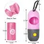 2PCS Dog Poop Bag Dispenser LED Dog Poop Bag Holder, Pet Waste Bag Dispenser for Leash with Sturdy Carabiner Clip, 2 Leak-proof Dog Waste Bags Dog Poop Bag Holder Leash Attachment with Flashlight