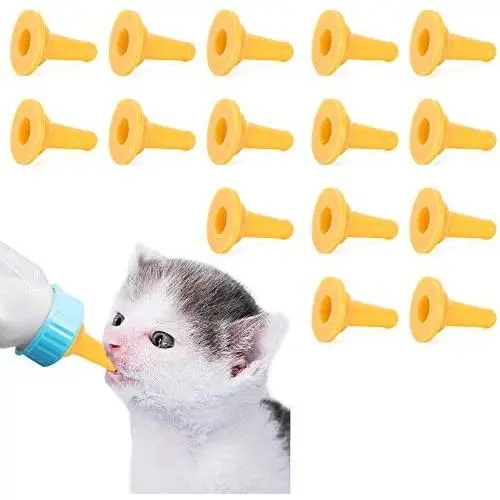 Yolispa Pet Feeding Bottle Nipple Silicone Soft Durable for Cat Dog Kitten Puppy 15Pcs Yolispa Pet Feeding Bottle Nipple Silicone Soft Durable for Cat Dog Kitten Puppy 15Pcs