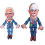 FUZZU Joe V. Mike Set/2 Dog Toys, Joe (12'' Size) + Mike (17'' Size)